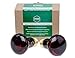Evergreen Pet Supplies 2-Pack of 75 Watt Infrared Heat Lamp Light Bulb - Red Lights for Reptile, Amphibian, Dog, Chicken and Other Animal Heating Use