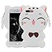 iPhone 7 Plus Case, MC Fashion 3D Lucky Fortune Cat Kitty with Cute Bow Tie Silicone Rubber Phone Case Cover for Apple iPhone 7 Plus (2016) (Bow Tie Cat-White)
