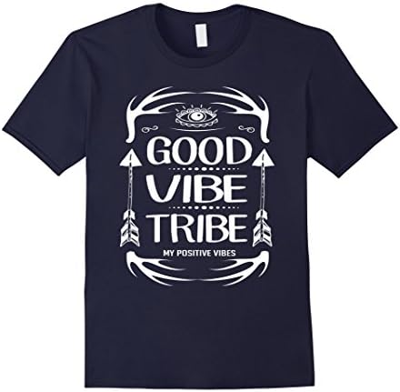 Mens Good Vibe Tribe My Positive Vibes T-shirt XL Navy