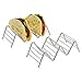 Amazer 2-Pack Taco Holder, Taco Stand Stainless Steel Rustproof Taco Rack Hold 2 or 3 Hard or Soft Taco Shells Taco Truck Tray Style Oven Safe for Baking