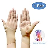 Gel Wrist Support Braces,Gloves for Men&Women, 1 pair Magnetic Therapy New Material Thumb Splint , Great for Tenosynovitis, Typing, Wrist & Thumb Pain, Rheumatism, Arthritis & more (Nude)