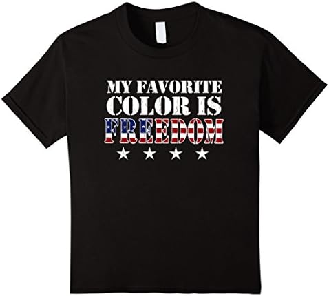 unisex-child My Favorite Color Is Freedom 4th of July T-Shirt USA America 4 Black