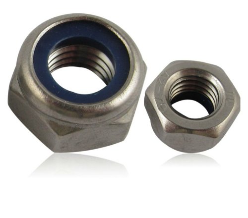 100Pcs Stainless Steel 304 Nylon Insert M3 Self Lock Screw Nuts GB Standard