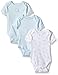 Little Me Baby Newborn Baby-Boys Puppy Fun 3 Pack Cotton Bodysuits, White/Light Blue, 3 Months