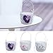 Romantic Wedding Party Bowknot Faux Pearl Flower Girl Basket with Heart Shape Decor - Purple