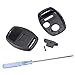 Febrytold 2 Pcs Keyless Entry Remote Key Shell for Honda, 3 Buttons Key Fob Casing for Honda Civic CR-V Fit Accord Crosstour Odyssey CR-Z and 1 Pcs Screwdriver (Only Key Shell)