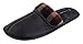 J. Fiallo Mens Faux Suede Scuff House Slipper With Plaid Trim Fabric Design In 4 Classy Colors