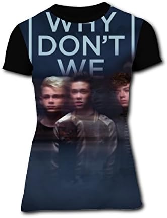ICENOG Women's Why_Don't_We Costume Short Sleeve T Shirt Tee For Women (Black) L