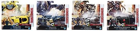 Transformers 5 Turbo Changers 1-Stop: Bumblebee, Megatron, Grimlock, and Berserker Action Figures