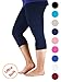 Passionate Adventure Relaxed Fit Elastic Waist Womens Ultra Soft Leggings Under Tunic Bamboo Capri Pants Regular and Plus Size Navy 4XL (US Size XL)