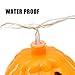 TONOS Pumpkin String Lights 40 LEDs 17 ft Halloween Jack-O-Lantern Pumpkin Lights for Halloween Party - Solar Powered No Battery Needed