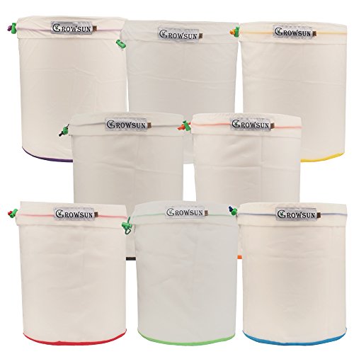 Growsun All Mesh 5-Gallon 8-Bag Herbal Ice Bubble Hash Bag Essence Extractor Kit