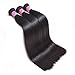 JVH Virgin Brazilian Straight Human Hair 1 Bundle Unprocessed Brazilian Virgin Hair Weave Bundles Natural Black (10