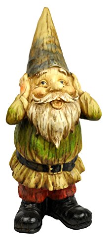 Galt international garden gnome with wood-carved look and colorfu…