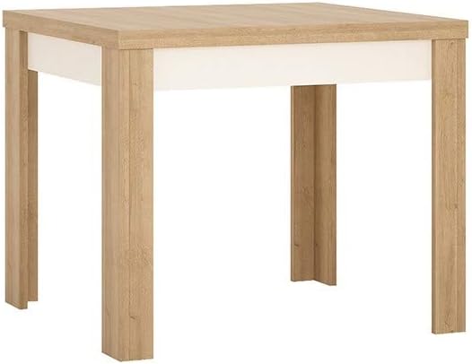 Sky Furniture Petite Table De Salle A Manger Extensible 90 180 Cm Chene Riviera Blanc Brillant Amazon Fr Cuisine Maison