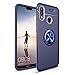 Newseego Compatible with Huawei P20 Lite Case,Huawei Nova 3E Case, 360° Adjustable Ring Stand,Frosting Thin Soft Protective and Finger Ring Holder Kickstand Fit Magnetic Car Mount-Blue+Blue