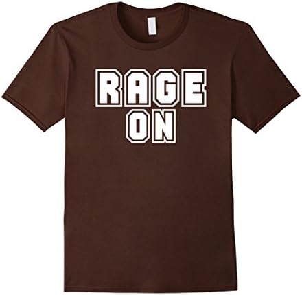 Mens Rage On T-Shirt Large Brown