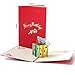 6 Pieces 3D Pop Up Cards, 3D Greeting Cards with Envelopes, Handmade 3D Popup Happy Birthday Cards for Christmas Valentine Birthday Anniversary Wedding Mother's Day Boy Girl Friends Gift (Style A)