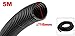 uxcell 5 M 16 x 20 mm Plastic Flexible Corrugated Conduit Tube for Garden,Office Black