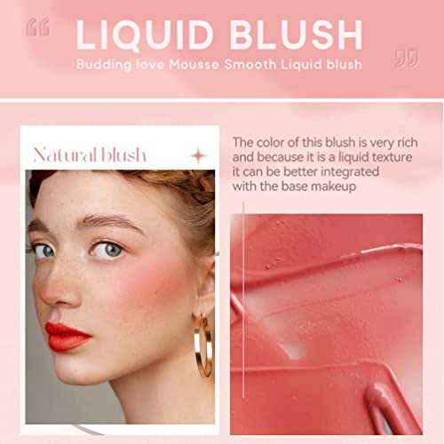 SOFT CREAM BLUSH STICK, LIQUID BLUSH MAKEUP FOR CHEEKS, MULTI SHEER BIG BRUSH LIQUID SKIN TINT STICK FOR EYES AND LIPS, LONG-WEARING, NATURAL-LOOKING,BLENDS PERFECTLY ONTO SKIN (MILK PINK)