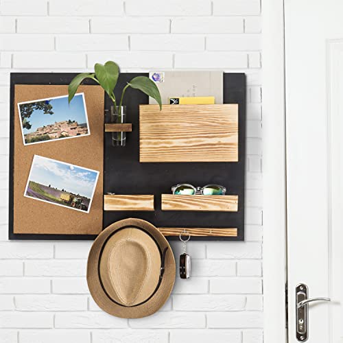 MyGift Wall Mounted Family Command Center Organization with Cork