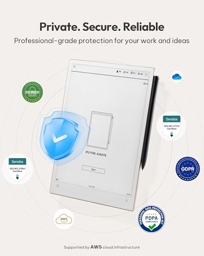 iFLYTEK AINOTE 2, AI Note Taking Tablet for Meeting, 10.65" E-Ink Tablet, Ultra-Thin 4.2mm Digital Notebook with Voice-to-Text, 16-Language Transcription, Handwritten-to-Text, Ideal for Work&Study