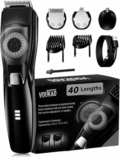Photo 1 of 40 Precisions Electric Beard Trimmer for Men, Mens Grooming Trimmer for Beard, Mustache, Face and Ear Hair, Multi-Series Clipper, Waterproof, USB C Charging, Soft Pouch - Upgraded Version