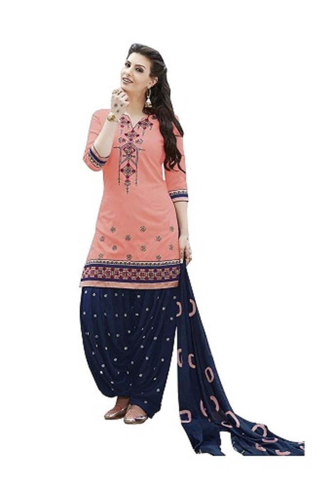 Photo 1 of Ready To Wear Indian Pakistani Cotton Ethnic Wear Designer Punjabi Salwar Kameez Patiala Suit for Women