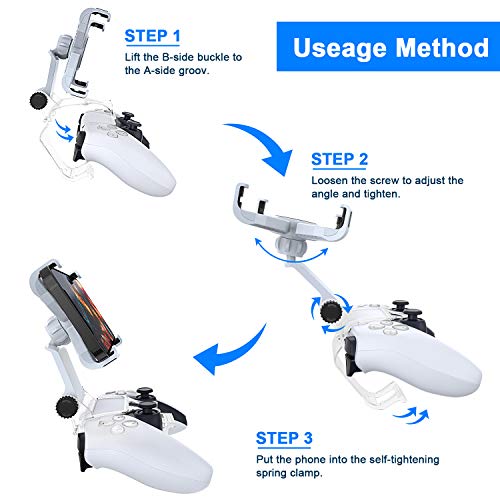 Supgear PS5 Controller Phone Mount Clip PS5 Controller Mobile Gaming
