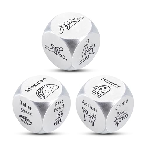 3PCS Funny Dice Anniversary for Men Women Him Her