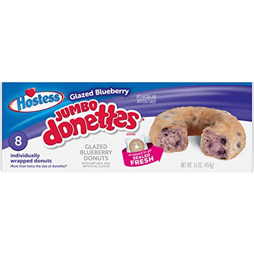 Hostess Glazed Blueberry Jumbo Donuts MultiPack, 16 oz., 6