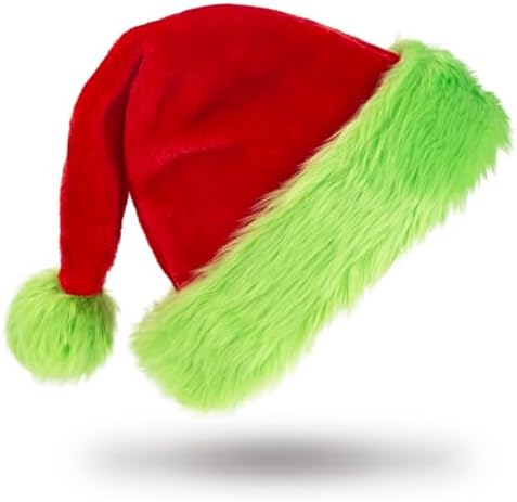 Amazon.com: Dr. Seuss The Grinch Christmas Santa Hat Red  display picture 3