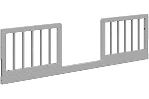 Storkcraft & Graco Toddler Safety Guardrail Kit with Dowels (Pebble Gray) – GREENGUARD Gold Certified, Converts Compatible Storkcraft & Graco Crib to Toddler Bed, Kit Includes 2 Toddler Guardrails