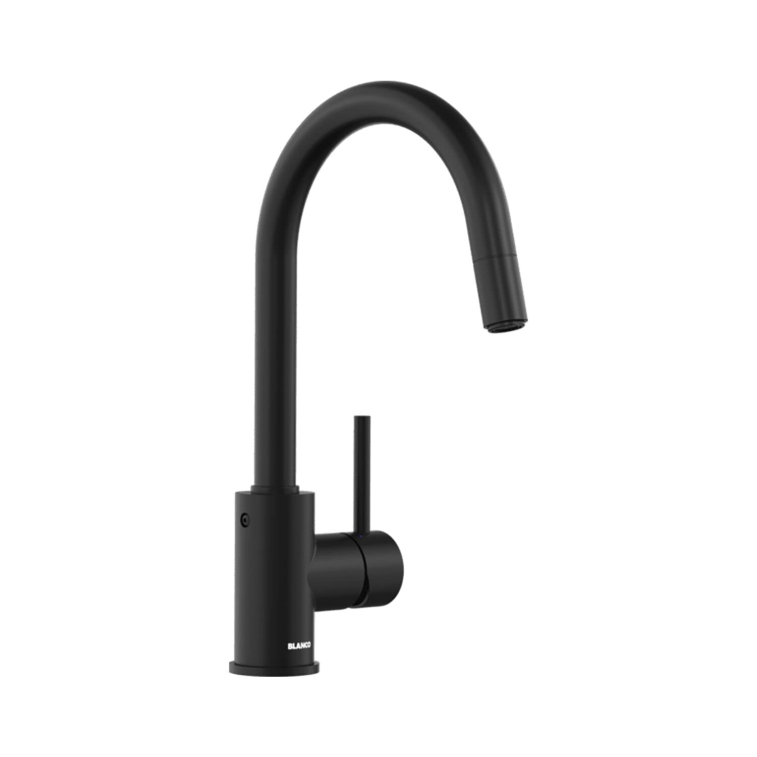 BLANCO Mida-S | Kitchen Mixer tap in Black matt | High-Pressure | with Pull-Out Hose | Non-Return Valve | Ceramic Cartridge | Assured Water Quality & Water-Saving | [10.8x22.3x33.6 cm]