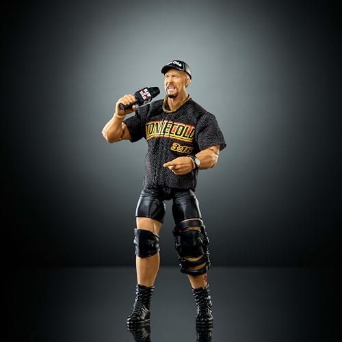 Mattel Mattel WWE Elite Series 122 "Stone Cold" Steve Austin Action Figure and Accessories Set with 6" Collectible Figure with 25Points of Articulation and Interchangeable Hands, JHT52