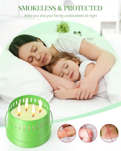 Vela grande citronela exteriore,Vela de Citronela con 4 mechas, Velas Perfumadas de Citronella 80 horas, Velas de Citronella 100% natural, Larga Velas de Regalo para acampar, jardín, picnic, patio
