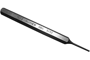 Mayhew Tools 71001 SAE Pin Punch, 3/32 x 0.88" Pin, 4-1/2" OAL x 5/16" Body, Shot Blast Finish