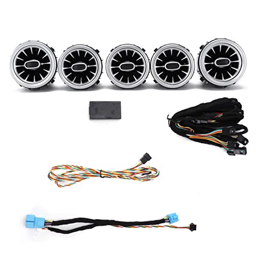 Photo 1 of 5 Pcs Ambient Light, 64 Color LED Turbine Air Vent Ambient Light Kit for Benz C GLC Class W205 2019-2021