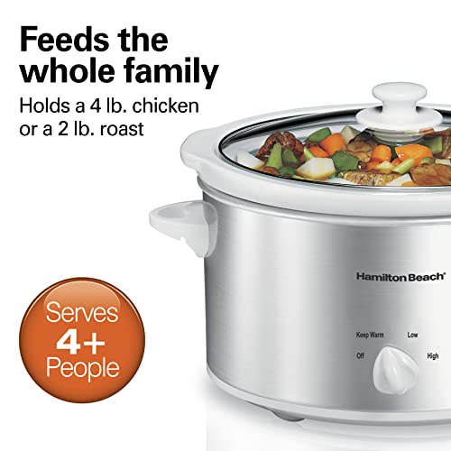 Hamilton Beach 4Quart Slow Cooker with 3 Cooking Settings, Dishwasher