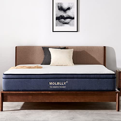 King Mattress, MOLBLLY 10 inch Hybrid Spring Mattress in A box ,King Size Mattress for Sleep