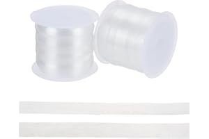 BENECREAT 2 Rolls 21.9 Yards Transparent Stretch Strap, Clear Elastic Strap, Invisible Bra String Straps for Underwear Swimwe