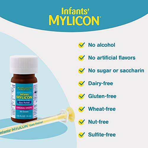 Mylicon Gas Relief Drops for Infants and Babies, Original Formula, 0.5