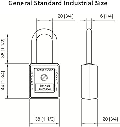 SAFBY 10 Keyed Different Lockout Tagout Locks with