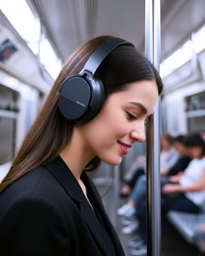 Aiwa AW-ANC2040 Audífonos Inalámbricos Bluetooth 5.2 con Cancelación Activa de Ruido (ANC), Autonomía de 40 Horas, Control Táctil, Diseño Plegable, Driver de 40mm, Carga Rápida y Micrófono Integrado