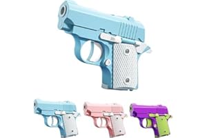 UTOSDAY Fidget Toys for Adults, 1911 3D Printed Small Pistol Toys, Stress Relief Pistol Toys Suitable for Relieving ADHD, Anxiety, Suitable Toys for Friends Adults and Kids Best Gift (BlueWhite)