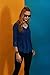 Angashion Women's Flare Sleeve Lace Splice Loose Trim Casual Blouse T-shirt Tops (US 14/Tag 4XL, Navy Blue)