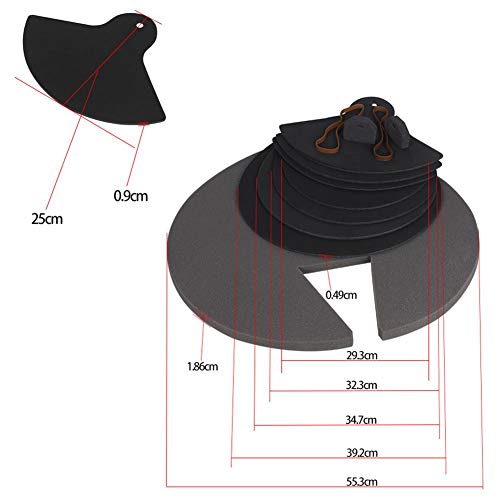 REFURBISHHOUSE 8-Piece Drum Set Silencer Practice Pads Mute with Cymbal Mutes Percussion Instruments Parts & Accessories