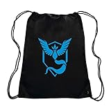 Pokemergency Pokemon Team Mystic Gym Drawstring Bag, Black/Blue