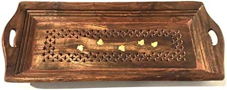 Woodwala Sheesham Wooden Small Rectangle Tray (12 * 6) inch