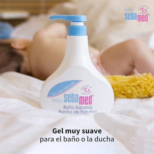 - Baby espuma baño, fórmula sin jabón con pH 5.5, refuerza el desarrollo del manto ácido del bebé y el equilibrio hídrico de la piel, 1000 ml
